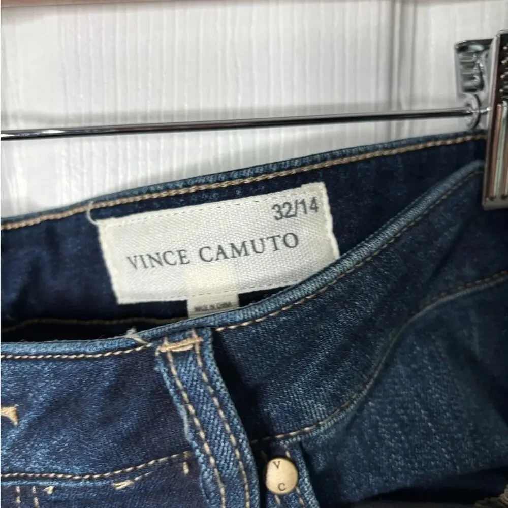 Vince Camuto Dark Wash High Waist Straight Jeans 32/14